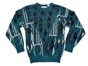 Michael Gerald Men’s Casual Vintage Multicolor Crewneck Pullover Sweater Size S - Picture 1 of 7