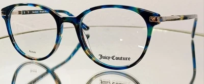 Original JUICY COUTURE JU 233/G CVT Eyeglasses TEAL HAVANA New Plastic 52-18-140 - Image 1 of 4