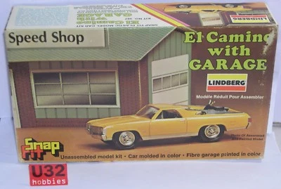 Fn Lindberg 387 Kit 1/32 Chevrolet El Camino Estate E Mini Enduro Bike Garage - Immagine 1 di 4