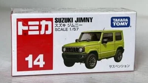 Mini coche diecast Takara Tomy Tomica 14 Suzuki JIMNY SUV amarillo 1/57 - Imagen 1 de 4