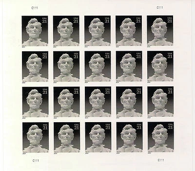 IMPERFORATE 21c Lincoln Memorial Pane of 20, Scott #4860a, Very Fine, --SOLD OUT - Image 1 of 2
