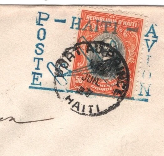 HAITI Air Mail Cover 1927 FIRST FLIGHT Port-au-Prince Jeremie {samwells}KA306 - Image 1 of 4