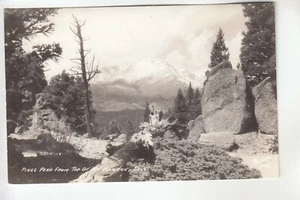 Real Photo Postcard Pikes Peak from Top of Mount Manitou CO - Picture 1 of 1