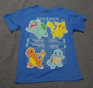 Jungen SM Gradient Grid Pokemon Pikachu, Bulbasaur, Charmander & Squirtle Grafik - Bild 1 von 3