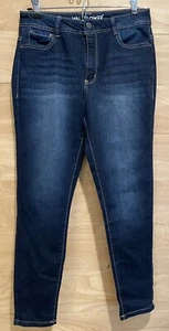 Wallflower Women's Jeans Size 9 Mid Rise Straight Leg Dark Wash Denim Cotton Mix - Picture 1 of 5