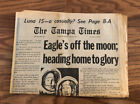 Apollo 11 Tampa Times Newspaper Dated Moonday July 211969 Free Shipping