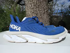 Zapatos deportivos informales para correr Hoka One One Clifton Edge para hombre 9 D azul blanco - Imagen 1 de 16