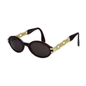 FENDI SL 7517 Gold Oval Sunglasses Vintage - Picture 1 of 9