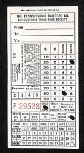 Pennsylvania Railroad c1962 Fare Receipt #29528 - Picture 1 of 2