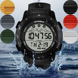 Men Wristwatch Waterproof Digital Sports Watch Military Tactical LED Backlight - Picture 1 of 20