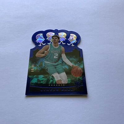 2020-21 Panini NBA Crown Royale Lamelo Ball Blue /99 RC Rookie Hornets READ - Image 1 of 4