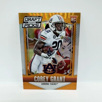 2015 Collegiate Draft Picks Corey Grant Orange Prizm Rookie RC #170 Numbered 5/5 - Image 1 of 3
