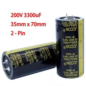3300uF 200V 20% Snap In Capacitors 35mm x 70mm Electrolytic Capacitor - Picture 1 of 5