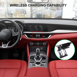 Cell Phone Bracket Dashboard Mobile Holder Mount For Alfa Romeo Stelvio 2017-22 - Picture 1 of 11
