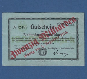 CELLE 20 Milliarden auf 100.000 Mark 1923 III / VF - Picture 1 of 2