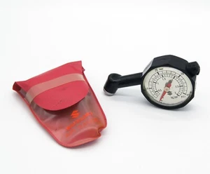 Vintage Suzuki motorcycle Tire Pressure Gauge & Pouch Bag OEM gs1100 gs1000 gsx - Picture 1 of 5