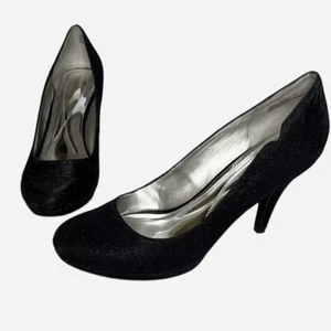 Andrew Geller Pumps Size 10 Dress Black Sparkle Shoes Evening Party Event Garey - Picture 1 of 11