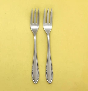 2er SET WMF 2200 SILBERTELLER NIROSTA 90 BESTECK ROLLKANTE GEBÄCKGABELN 6,25 - Bild 1 von 4