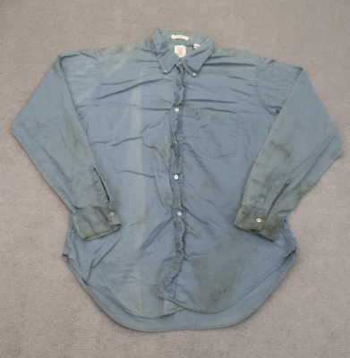 Camisa Flecha Vintage Años 60 Para Hombre L Azul Sanforizada Cum Laude Cónica Pima Ropa de Trabajo Foto 1 de 4