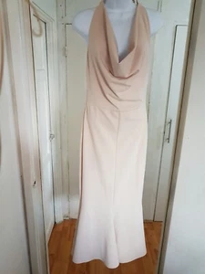Vestido ASO Desnudo Largo Ocasión Halter Cuello Bodycon Fiesta Boda Invitados Reino Unido 10  - Imagen 1 de 12