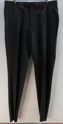 Pantalones de traje negros lisos estilo Haggar Rivera talla 46/40 nuevos con etiquetas Foto 1 de 4