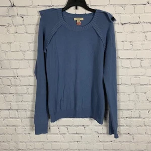 Burberry London 100% Cashmere Long Sleeve Blue Shirt Size S - Picture 1 of 8