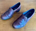 Clarks Women's Shoes Leather Upper Brown Slip On Size 7.5