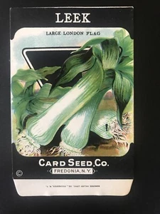 1920er Litho Antik Vintage Card Seed Co. Paket Pack Lake große London Flagge - Bild 1 von 2