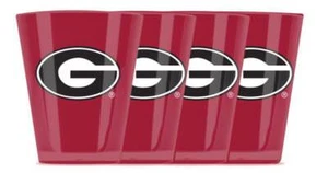 Georgia Bulldogs Shot Glass Set Acrylic Set of 4 - Picture 1 of 1