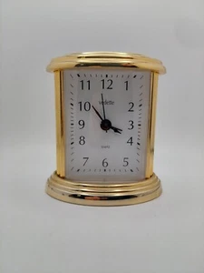 Orologio Sveglia da tavolo Vedette acciaio placcato oro giallo Quarzo - Foto 1 di 7