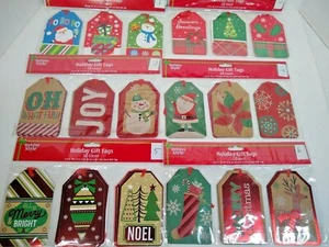 Große Geschenkanhänger Weihnachten 18 Stück Auswahl Muster Maße 4 x 2,5 Zoll - Bild 1 von 8