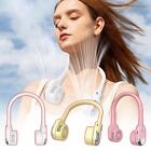 Mini Neck Fans Bladeless Hanging Aircooler Usb Rechargeable Portable Personal~