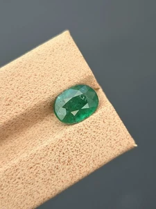 Emerald Gemstone Oval Cut Natural Green Transparent Loose From Swat Pakistan - Picture 1 of 4