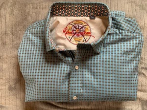 Robert Graham Shirt Men 2XL 2TG Geometric Multicolor Flip Cuff Long Sleeve - Picture 1 of 15