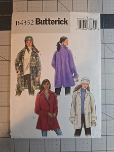 4352 Butterick RAGLAN SLEEVE COATS & HAT, Misses' Size XS-S-M New Uncut - Picture 1 of 2
