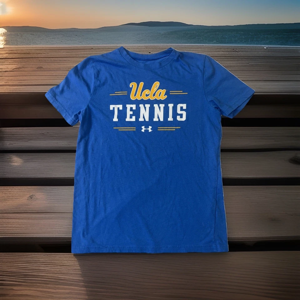 UCLA Bruins Tennis Camp Youth Medium Shirt Under Armour Blue Official Vintage - Image 1 of 4
