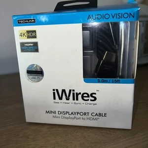TECHLINK iWIRES MINI DISPLAYPORT CABLE Mini DisplayPort to HDMI 4K HDR - Picture 1 of 9