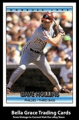 Donruss Dave Hollins 1992 #685 Philadelphia Phillies MLB béisbol  Foto 1 de 2