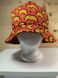 Wippette size Small Funky Bucket Rain Hat vintage union made in the USA orange - Picture 1 of 12
