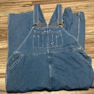 Big Smith Overalls Men's 44x32 Denim Blue Workwear Vintage Medium Wash - Picture 1 of 13