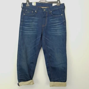 Pantalones de mezclilla para mujer G-Star 3301 W26 L32 recortados elásticos bajos azules relajados cónicos - Imagen 1 de 12