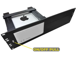 Uchwyt rack do apple mac studio z przyciskiem zdalnego włączania/wyłączania - dodaj 2. urządzenie - Zdjęcie 1 z 3