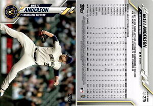Brett Anderson 2020 Topps Update Baseball Card U-275  Milwaukee Brewers