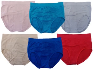 6 LADIES PANTIES HIGH WAIST FULL COVER UNDERWEAR QUEEN SIZE 2XL 3XL 4XL - Picture 1 of 3