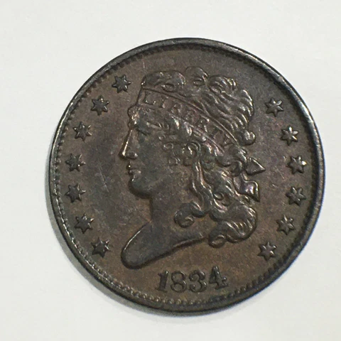 1834 Classic Head Half Cent Cover