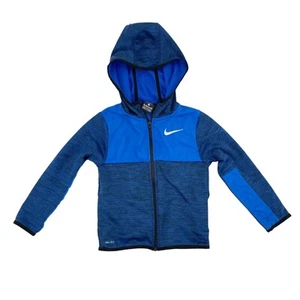 Nike Dri-Fit Blue Full Zip Hooded Lightweight Jacket Youth Size XS Activewear - Picture 1 of 5