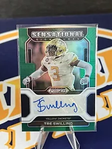 2022 Panini Prizm Draft Picks TRE SWILLING (RC) Auto Green Prizm Georgia Tech - Picture 1 of 2