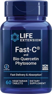 Fast-C & Bio-Quercetin Phytosome  60 Tabs By Life Extension - Picture 1 of 11