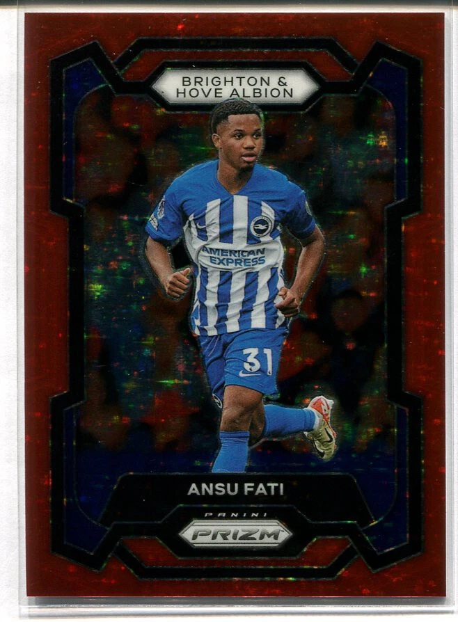 2023-24 PANINI PRIZM PREMIER LEAGUE #100 ANSU FATI RED STARS PRIZM 24/25
