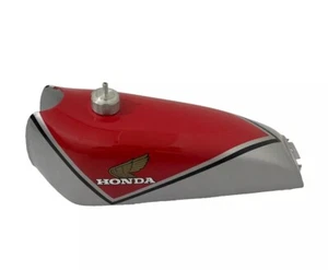 Honda TL 125 S BJ 1978 Model Aluminium Red Silver Fuel Tank With Cap /FIT FOR - Picture 1 of 6